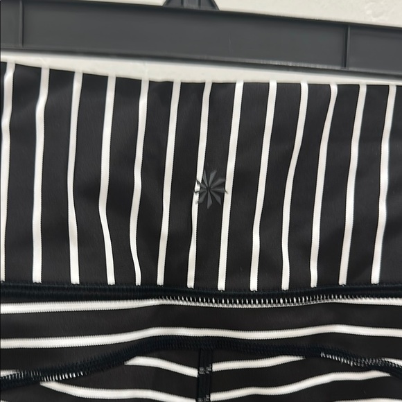 Athleta Black and White Striped Leggings - Picture 3 of 5